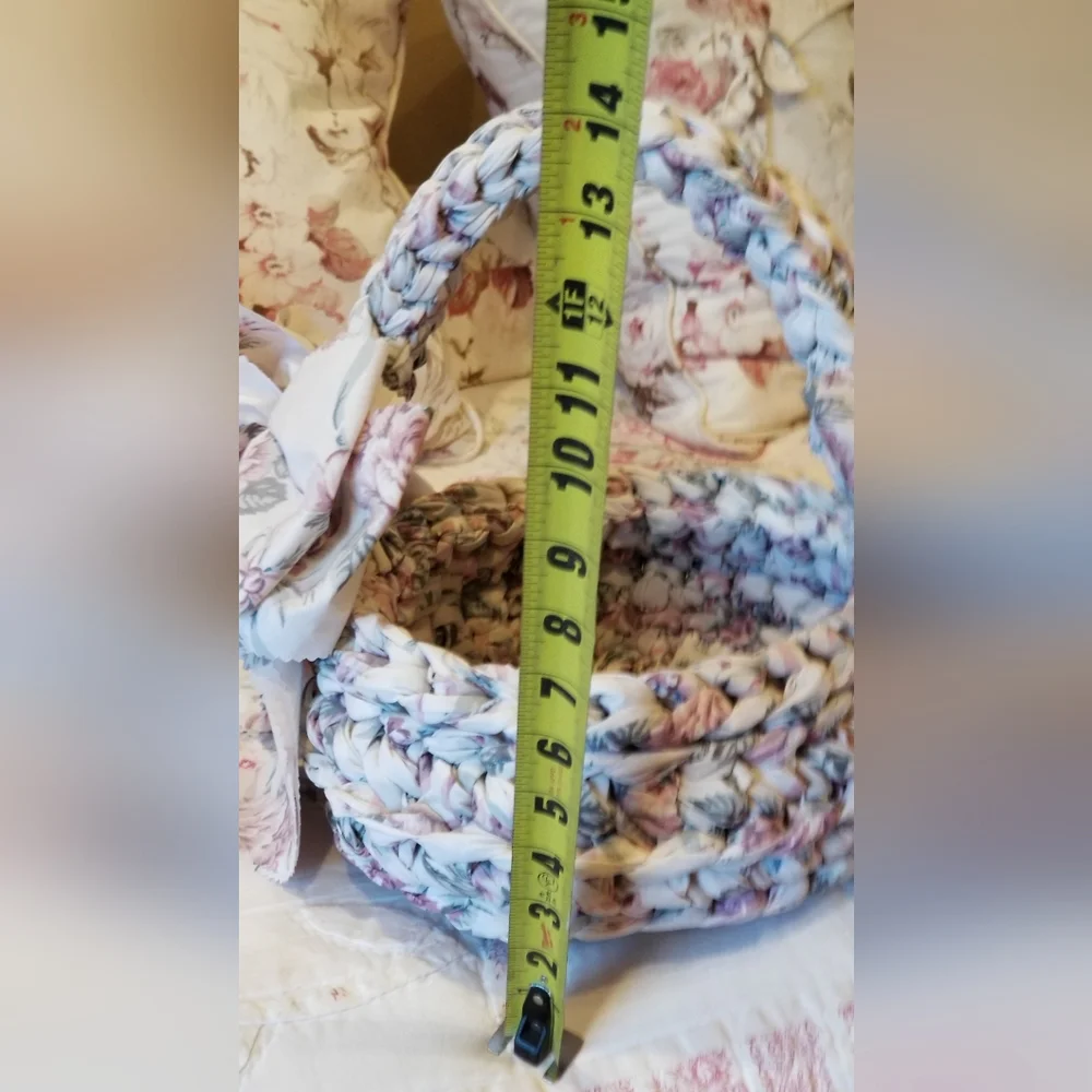 Fabric woven basket